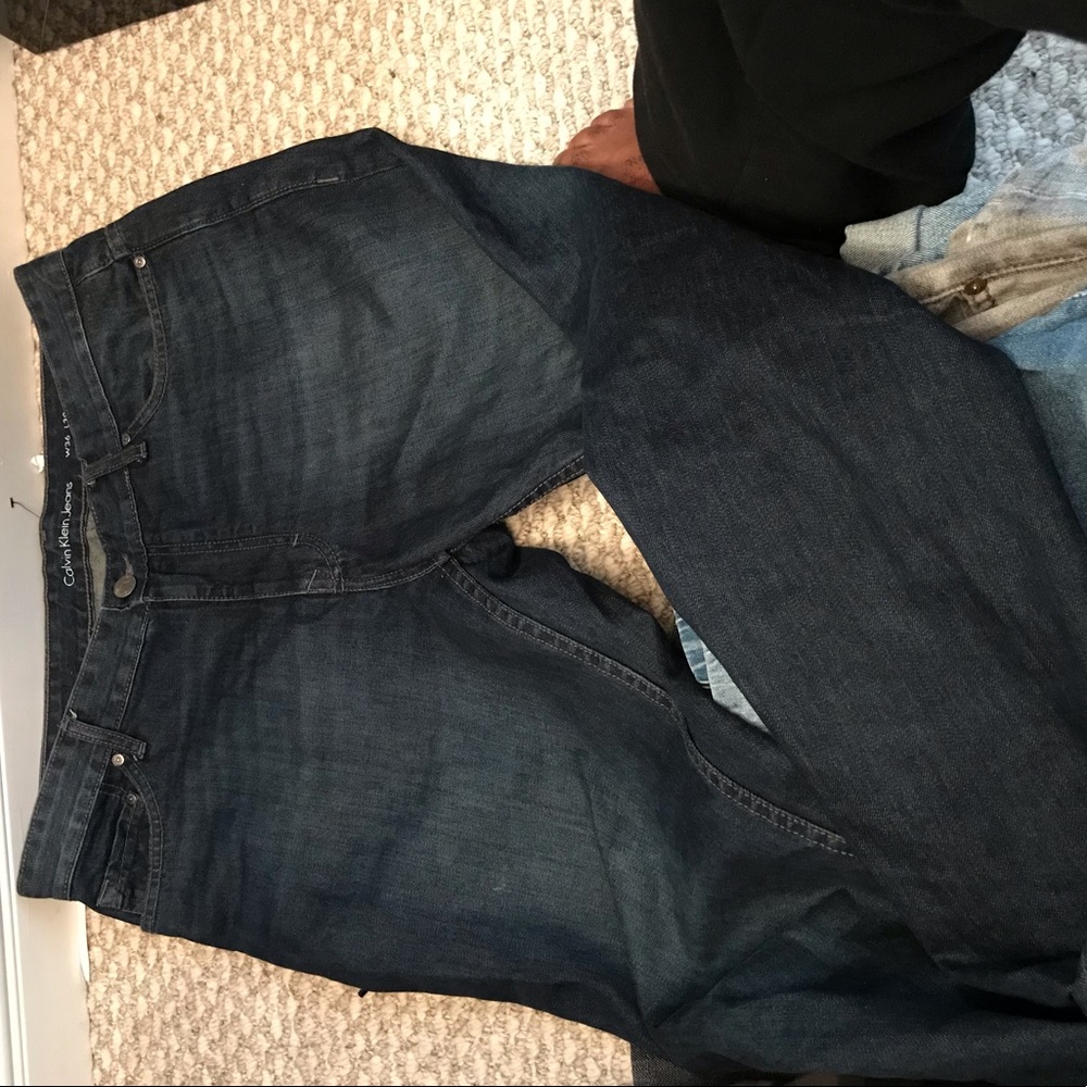 Calvin Klein Blue Jeans.  Straight Cut